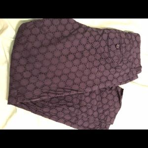 Navy eyelet dress pants